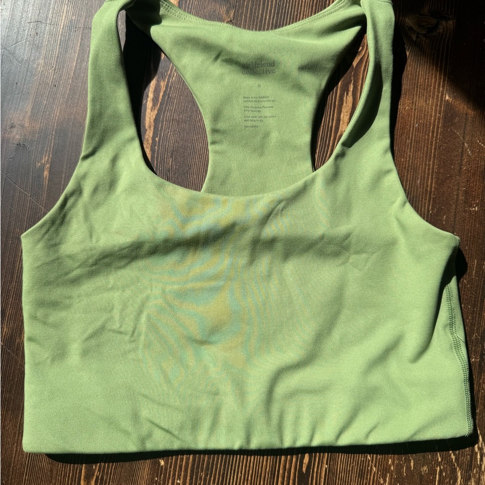 Girlfriend Collective Paloma Green Performance Sports Bra